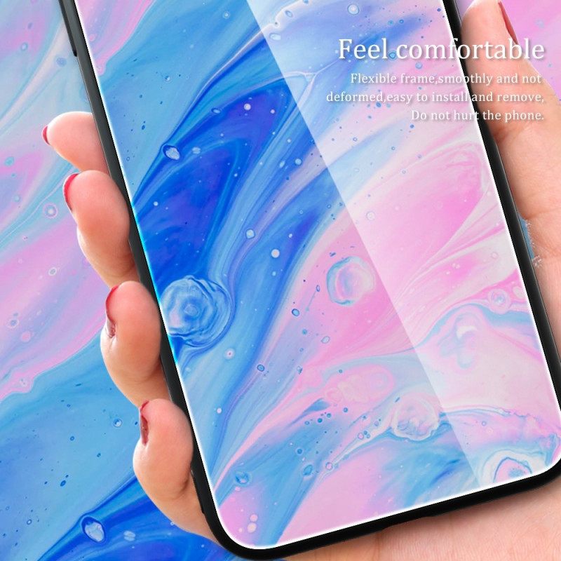 Kuori Oppo Reno 8 Pro Tempered Glass Marble Colors