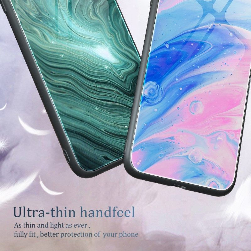 Kuori Oppo Reno 8 Pro Tempered Glass Marble Colors