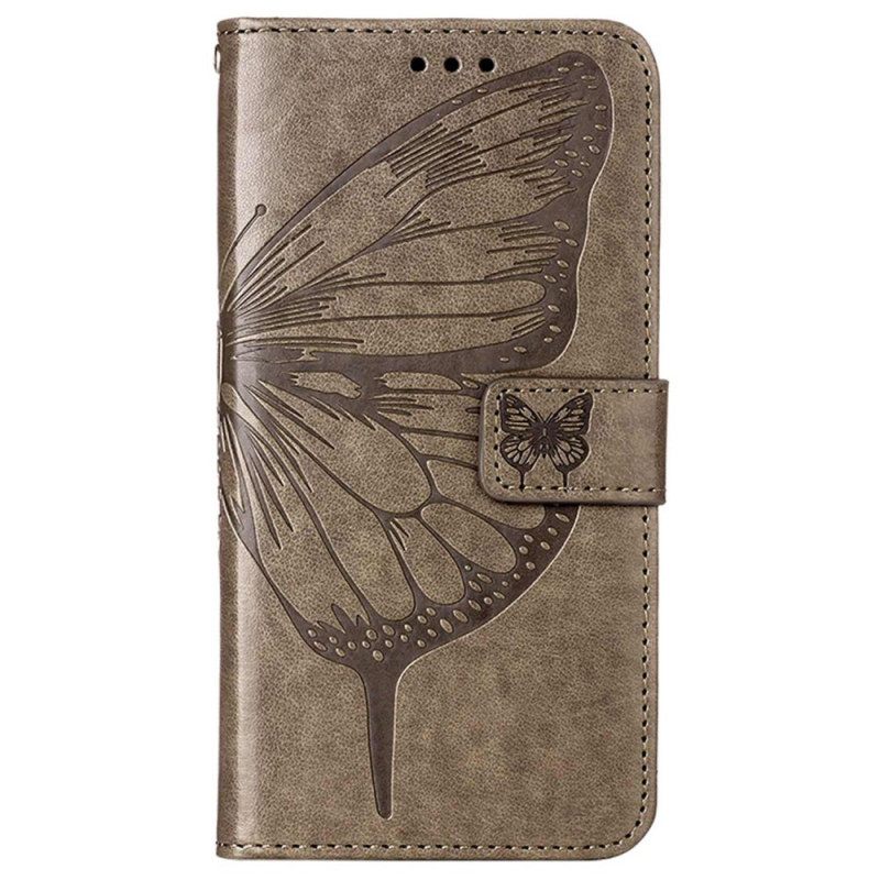 Nahkakotelo Oppo Reno 8 Pro Suojaketju Kuori Baroque Strappy Butterfly