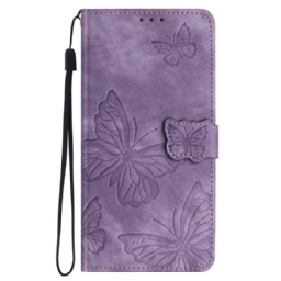 Kotelot Oppo A98 5g Butterflies Suede Effect