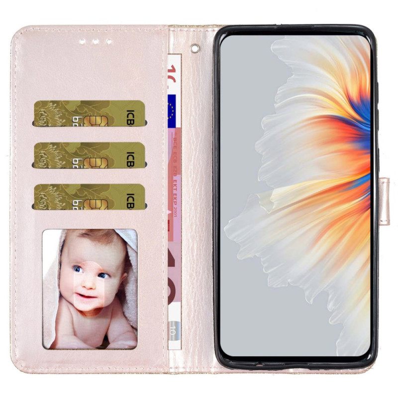 Nahkakotelo Oppo A98 5g Olkaimet Paljetteja