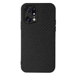 Case Oppo Find X5 Pro Nahkavaikutteinen Hiilikuiturakenne