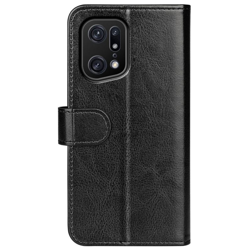 Kotelot Oppo Find X5 Pro Faux Leather Vintage