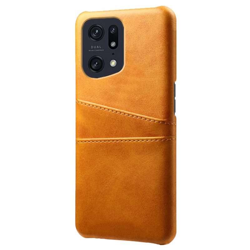 Kuori Oppo Find X5 Pro Leather Effect Korttikotelo