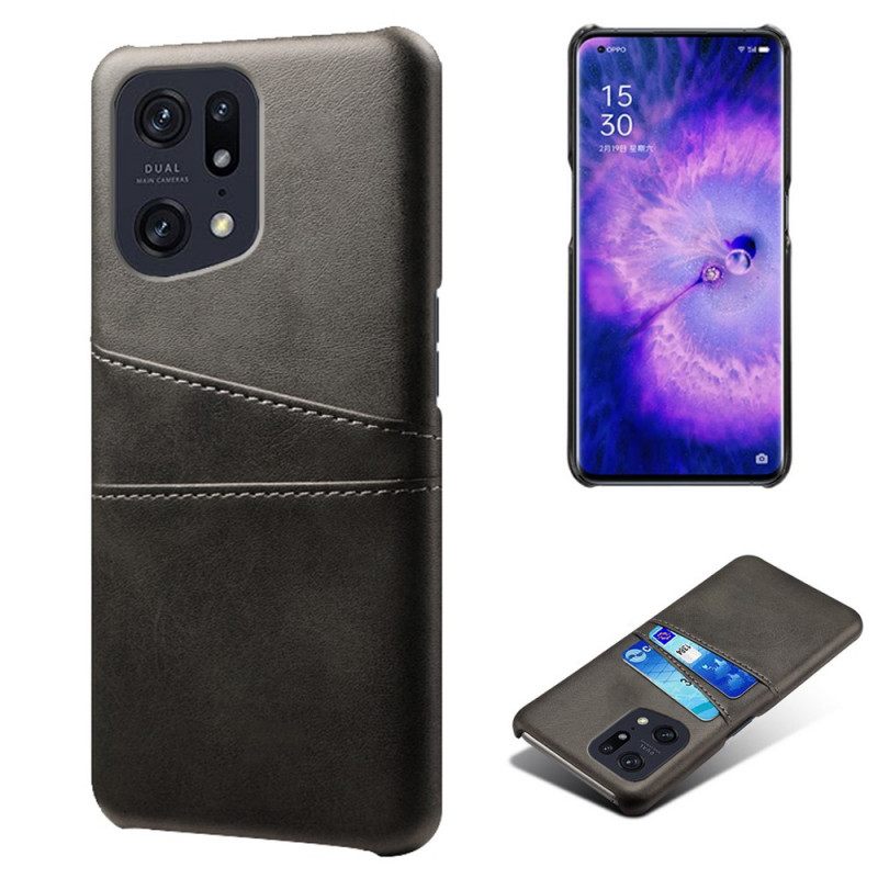 Kuori Oppo Find X5 Pro Leather Effect Korttikotelo