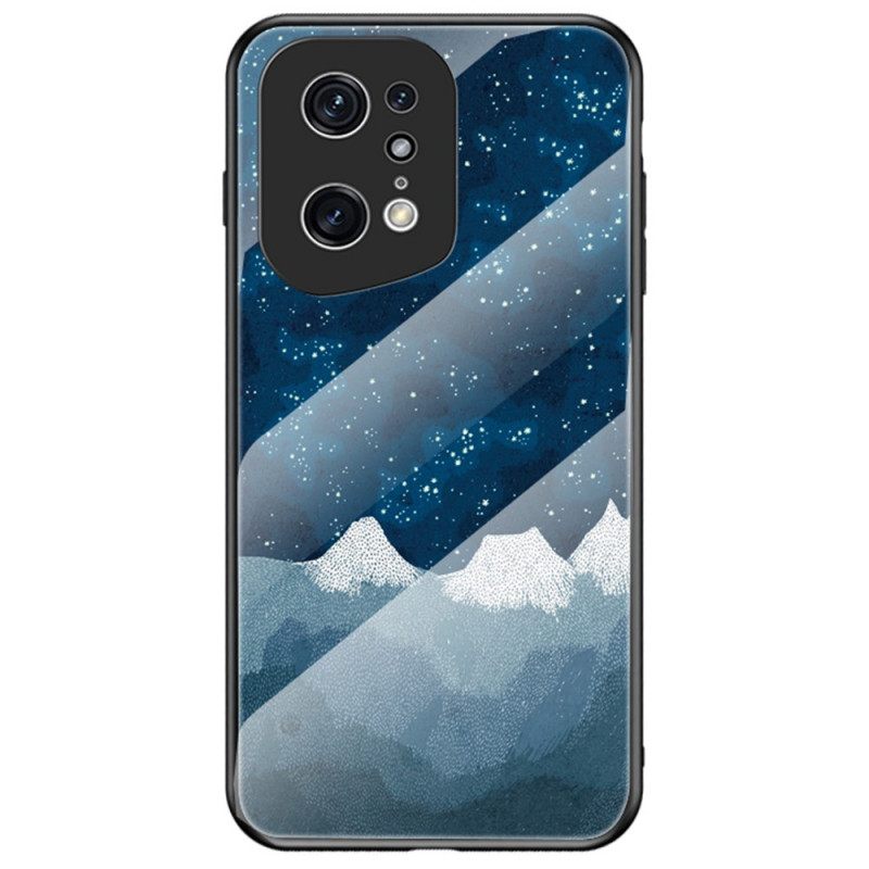 Kuori Oppo Find X5 Pro Marble Tempered Glass