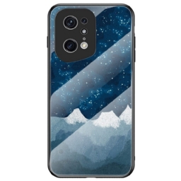 Kuori Oppo Find X5 Pro Marble Tempered Glass