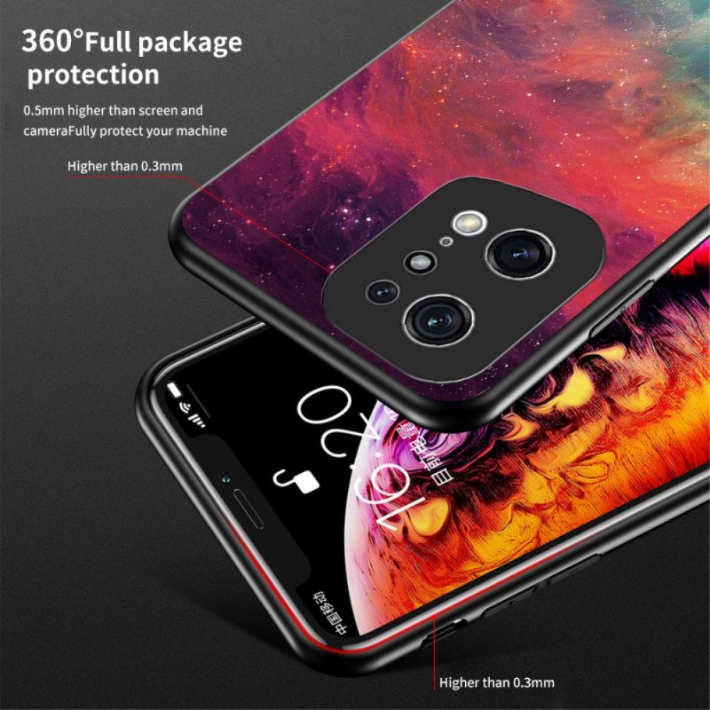 Kuori Oppo Find X5 Pro Marble Tempered Glass