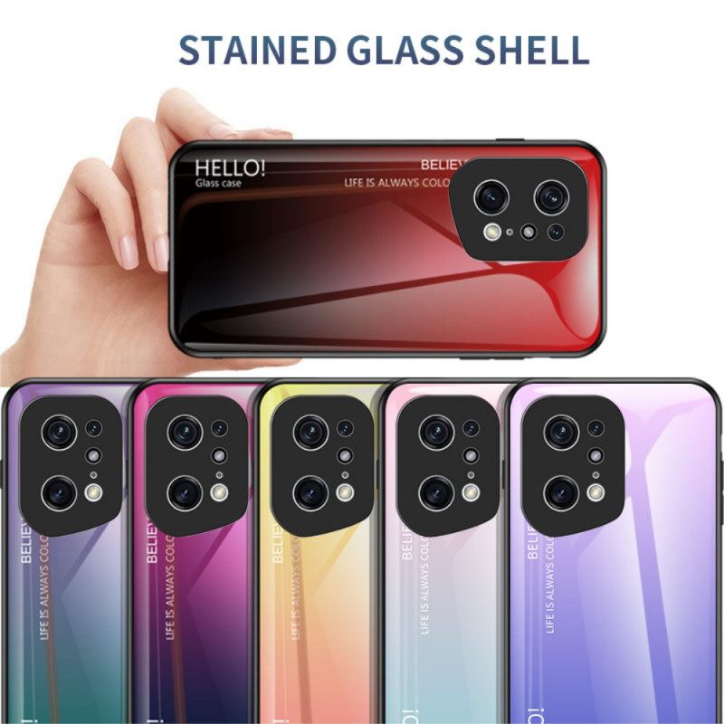 Kuori Oppo Find X5 Pro Tempered Glass Hei