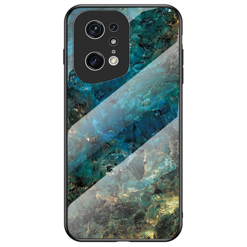 Kuori Oppo Find X5 Pro Tempered Glass Marble Colors