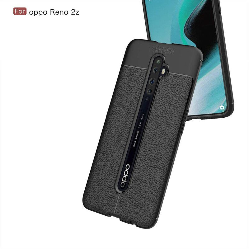 Kuori Oppo Reno 2Z Nahkaefekti Litsi Kaksinkertainen Linja