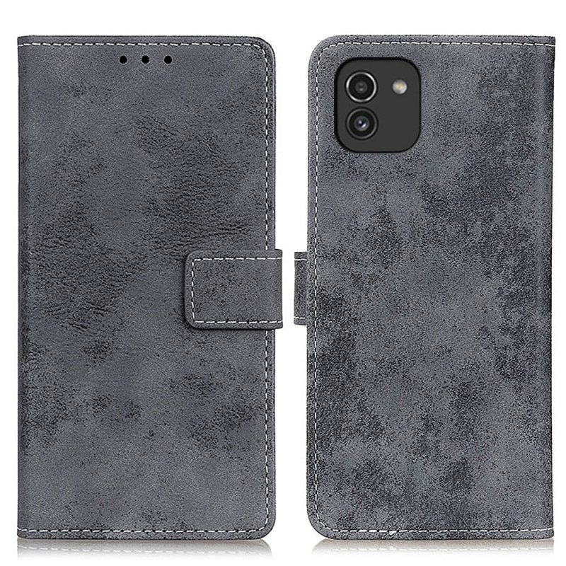 Kotelot Samsung Galaxy A03 Vintage Leather Effect