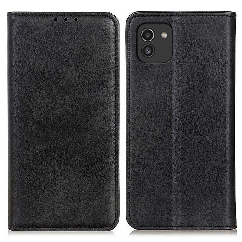 Puhelinkuoret Samsung Galaxy A03 Kotelot Flip Split Leather Elegance