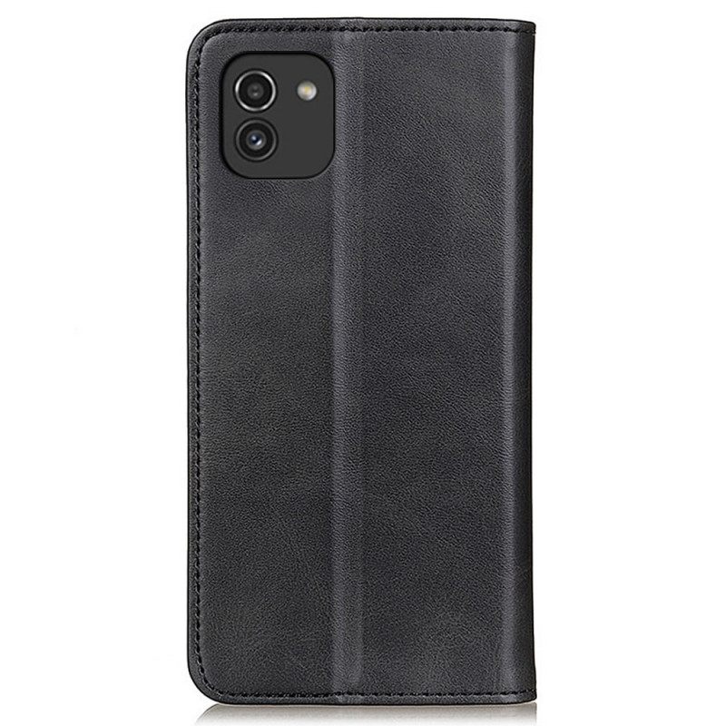 Puhelinkuoret Samsung Galaxy A03 Kotelot Flip Split Leather Elegance