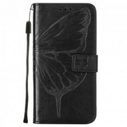 Flip Case Motorola Edge 20 Lite Butterfly Design Kaulanauhalla