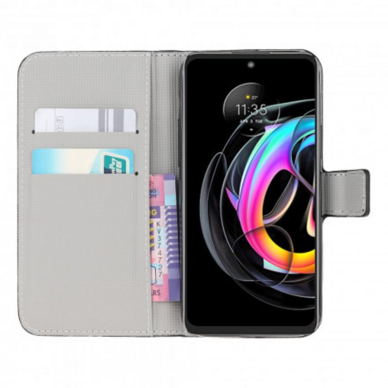 Flip Case Motorola Edge 20 Lite Trooppiset Kukat