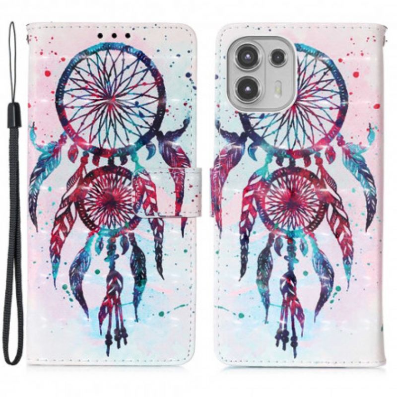 Flip Case Motorola Edge 20 Lite Watercolour Dreamcatcher