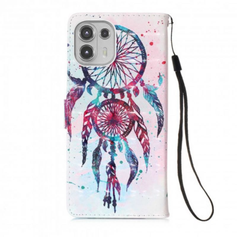 Flip Case Motorola Edge 20 Lite Watercolour Dreamcatcher