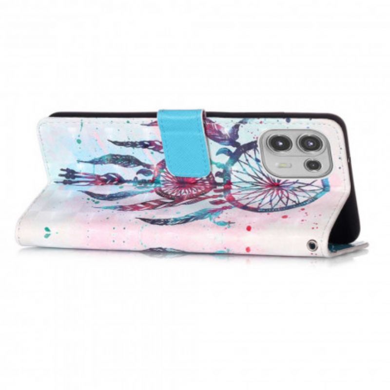 Flip Case Motorola Edge 20 Lite Watercolour Dreamcatcher