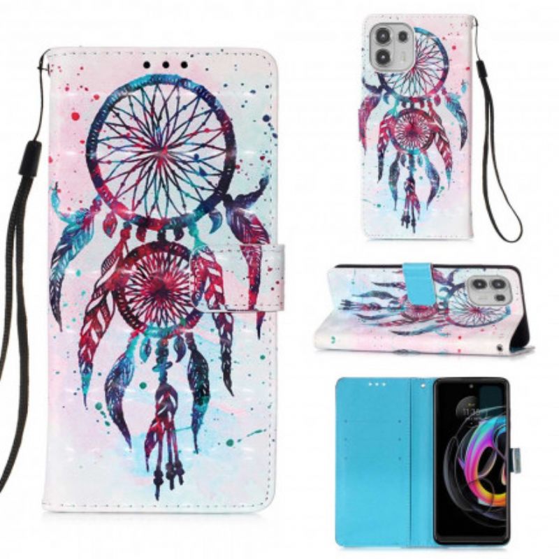 Flip Case Motorola Edge 20 Lite Watercolour Dreamcatcher