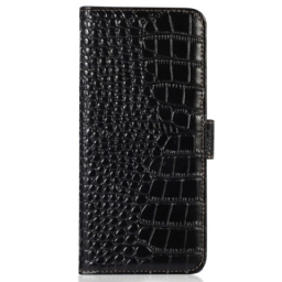 Kotelot Oppo Reno 8 Crocodile Style Rfid