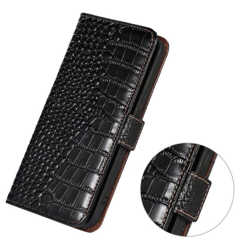 Kotelot Oppo Reno 8 Crocodile Style Rfid