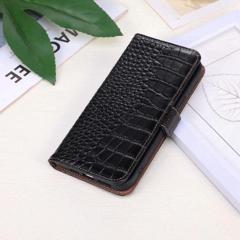 Kotelot Oppo Reno 8 Crocodile Style Rfid