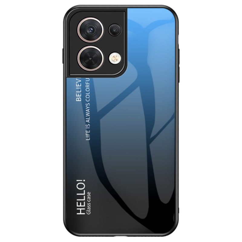 Kuori Oppo Reno 8 Tempered Glass Hei