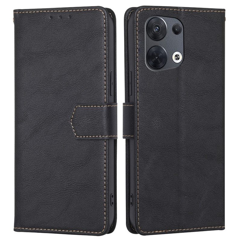 Nahkakotelo Oppo Reno 8 Faux Leather Parked