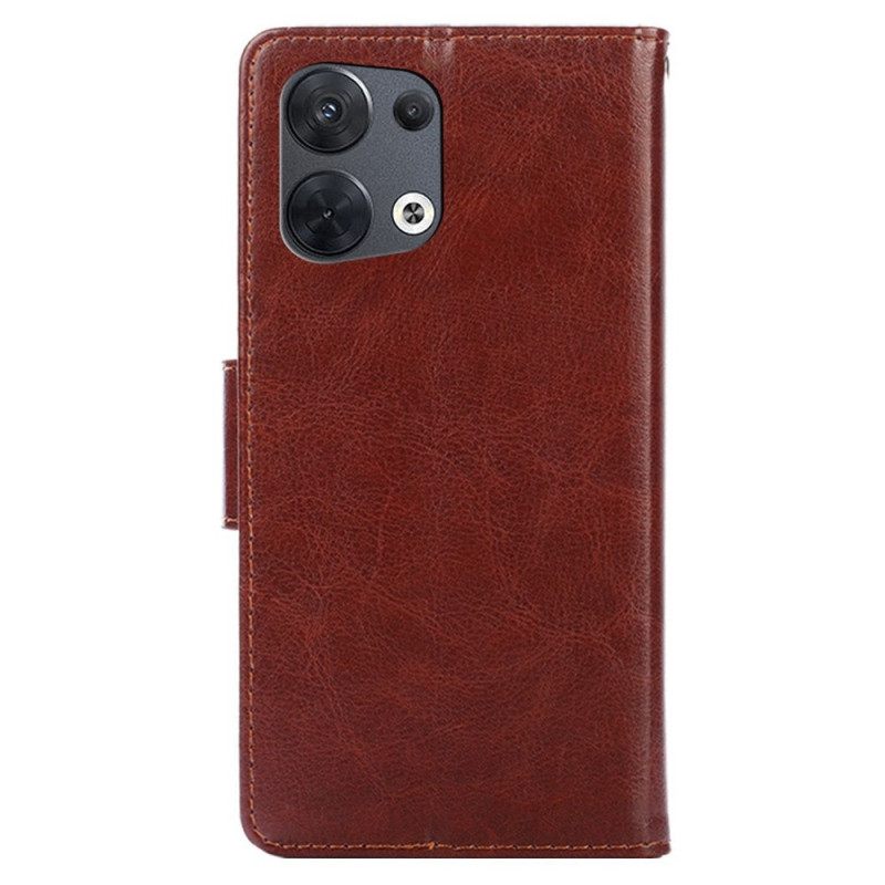 Nahkakotelo Oppo Reno 8 Faux Leather Retro