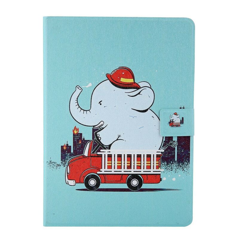 Nahkakotelo iPad Air (2022) (2020) / Pro 11" Firefighter Elephant Pattern