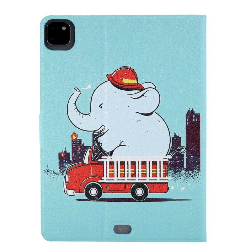 Nahkakotelo iPad Air (2022) (2020) / Pro 11" Firefighter Elephant Pattern