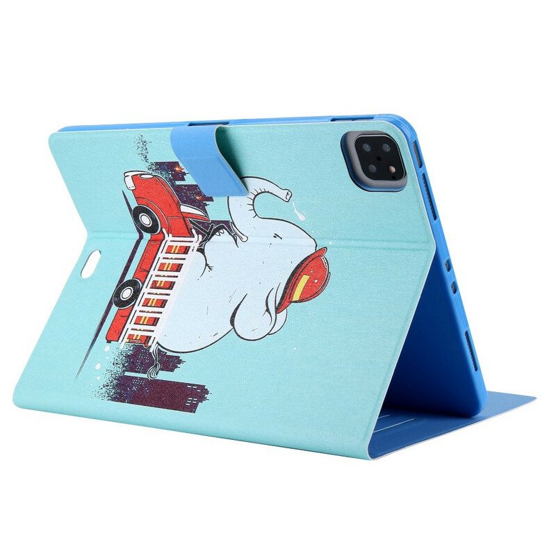 Nahkakotelo iPad Air (2022) (2020) / Pro 11" Firefighter Elephant Pattern