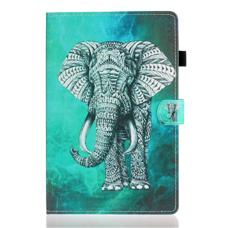 Nahkakotelo iPad Air (2022) (2020) / Pro 11" Tribal Elephant