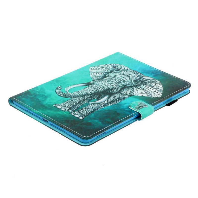 Nahkakotelo iPad Air (2022) (2020) / Pro 11" Tribal Elephant