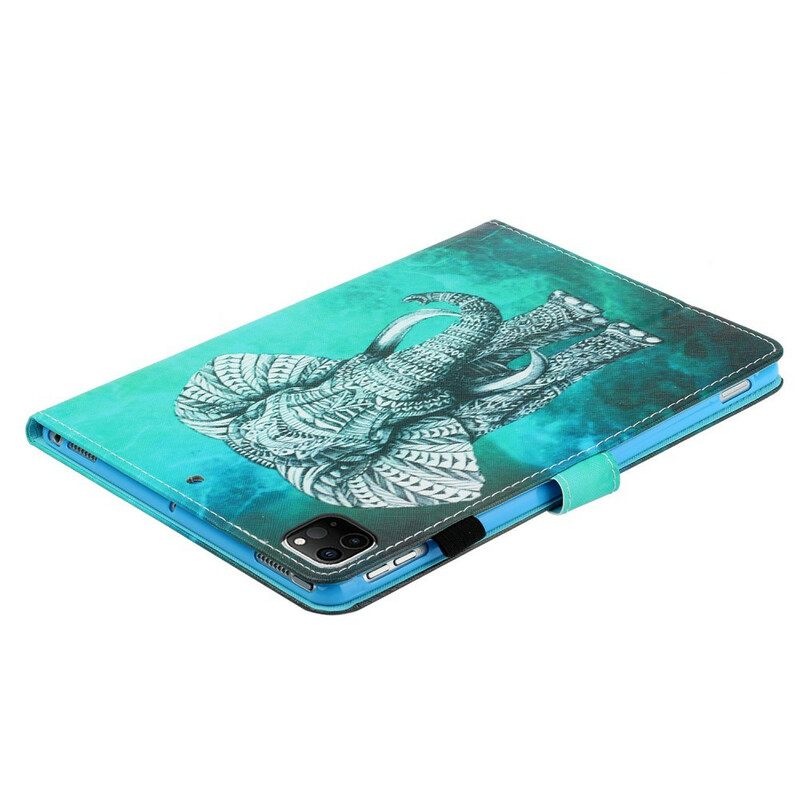 Nahkakotelo iPad Air (2022) (2020) / Pro 11" Tribal Elephant