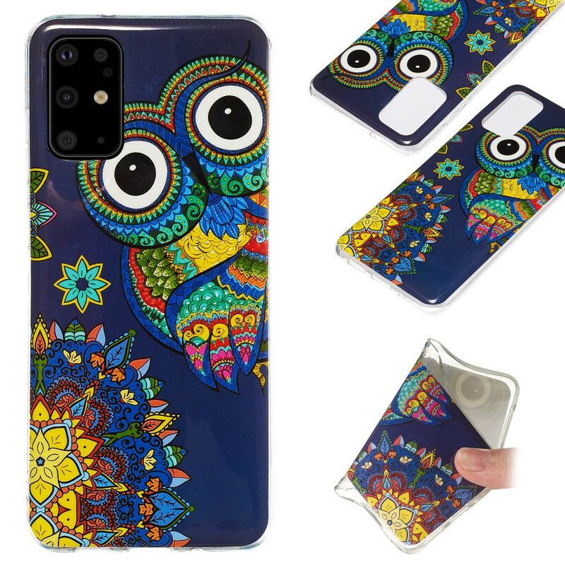 Kuori Samsung Galaxy S20 Plus 4G / 5G Owl Fluoresoiva Mandala