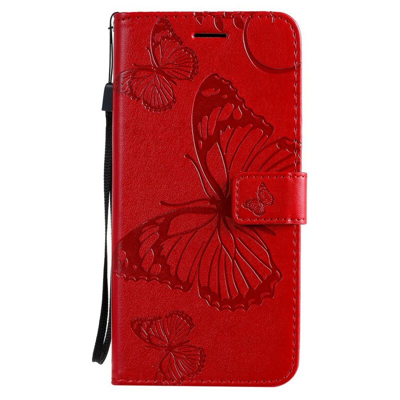 Nahkakotelo Samsung Galaxy S20 Plus 4G / 5G Suojaketju Kuori Giant Thong Butterflies