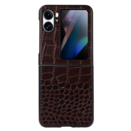 Kuori Oppo Find N2 Flip Kotelot Flip Aito Crocodile Skin Style -nahka