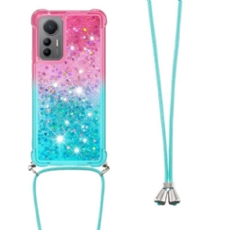 Case Xiaomi 12 Lite Kiristysnyörillä Glitter Silikoni Johto