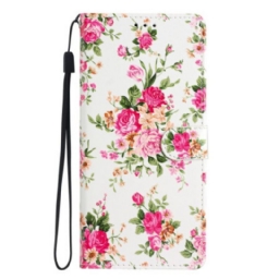 Kotelot Xiaomi 12 Lite Suojaketju Kuori Hihna Liberty Flowers