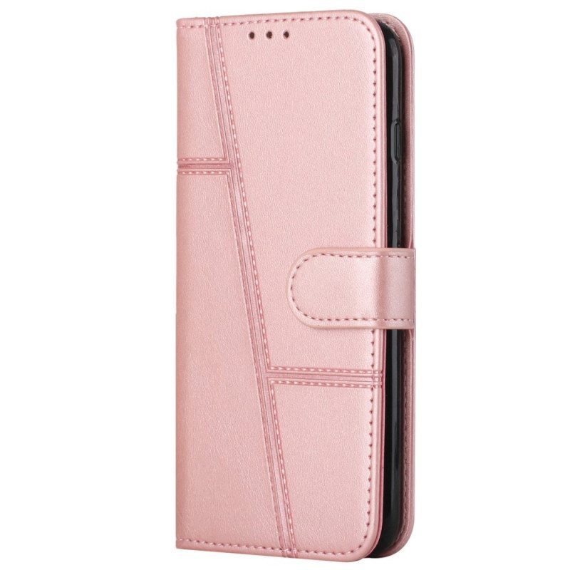 Kotelot Xiaomi 12 Lite Suojaketju Kuori Strappy Geometric Leather Style