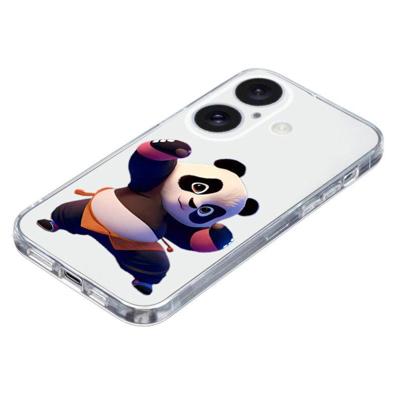 Kuori iPhone 16 Läpinäkyvä Panda Edge