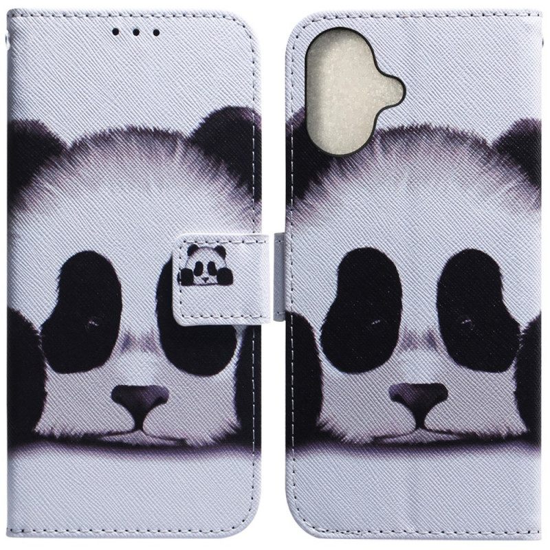 Nahkakotelo iPhone 16 Panda