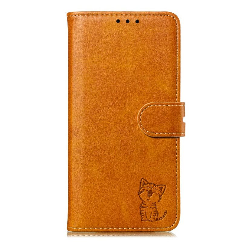 Kotelot Samsung Galaxy Note 10 Plus Faux Leather Kitten