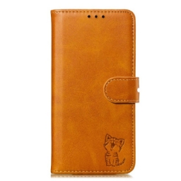 Kotelot Samsung Galaxy Note 10 Plus Faux Leather Kitten