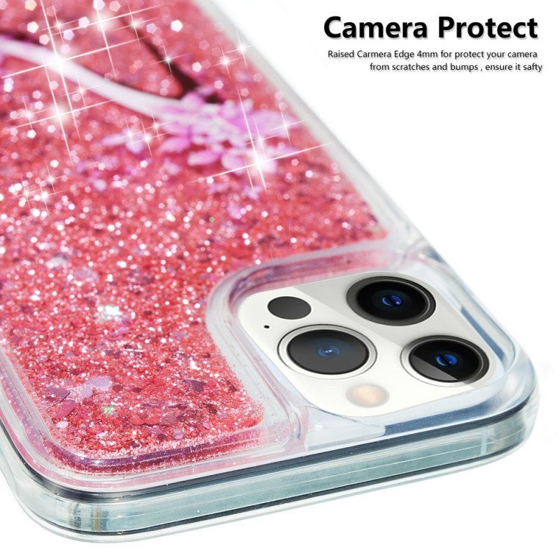 Case iPhone 15 Pro Paljettipumppu