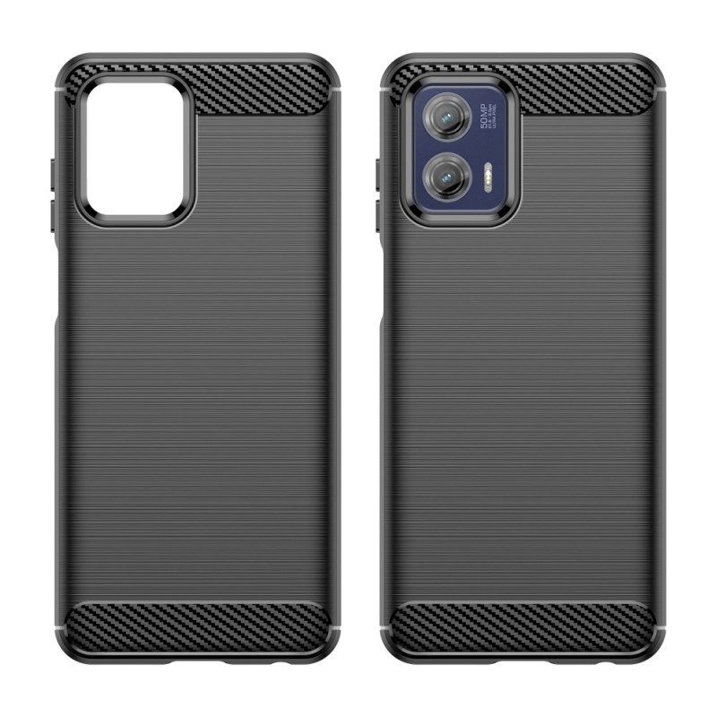 Case Moto G73 5G Harjattua Hiilikuitua