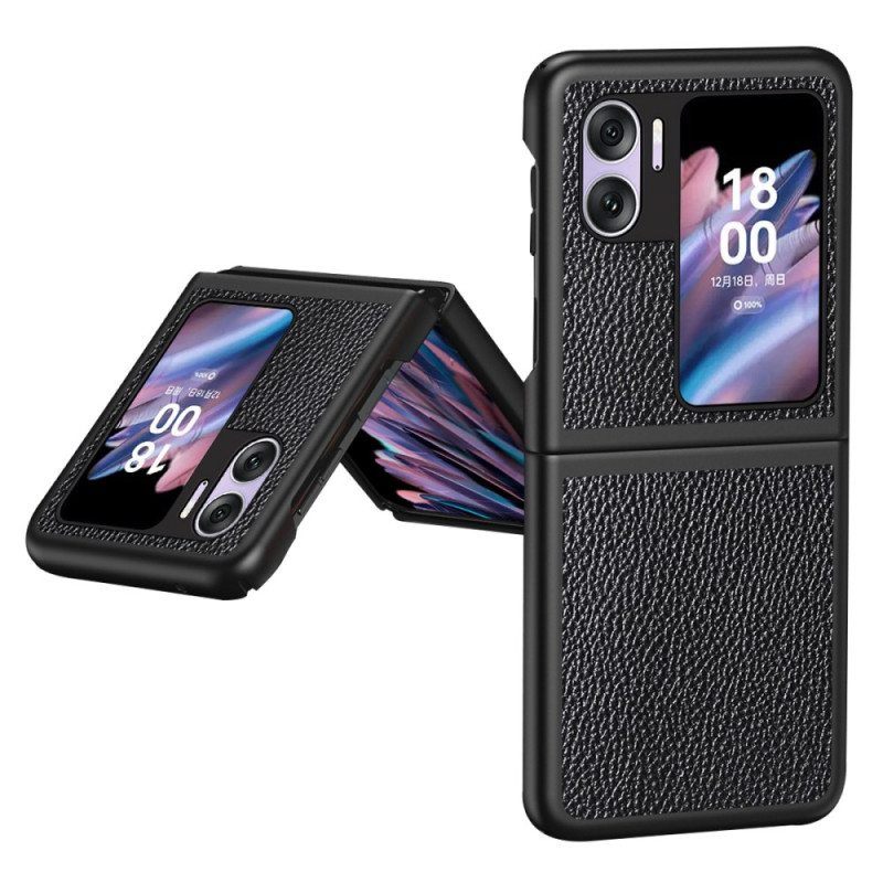 Case Oppo Find N2 Flip Kotelot Flip Litsi Tekonahkaa