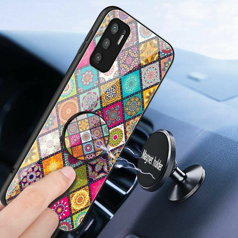 Case Poco M3 Pro 5G Patchwork Magneettipidike